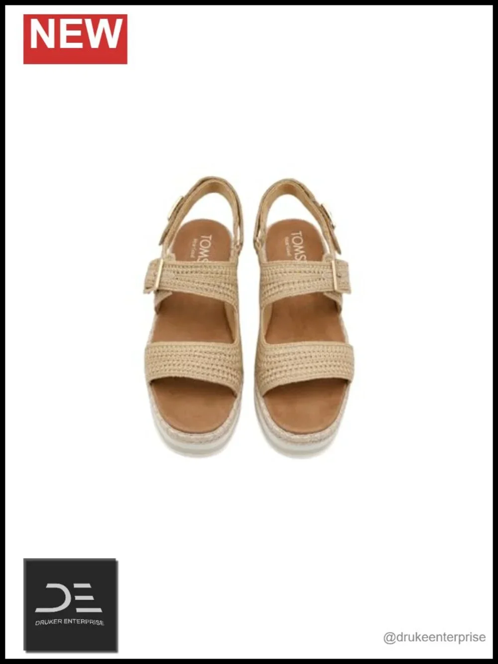 TOMS Giana Women's Espadrille Wedge Sandals Platform Heels
